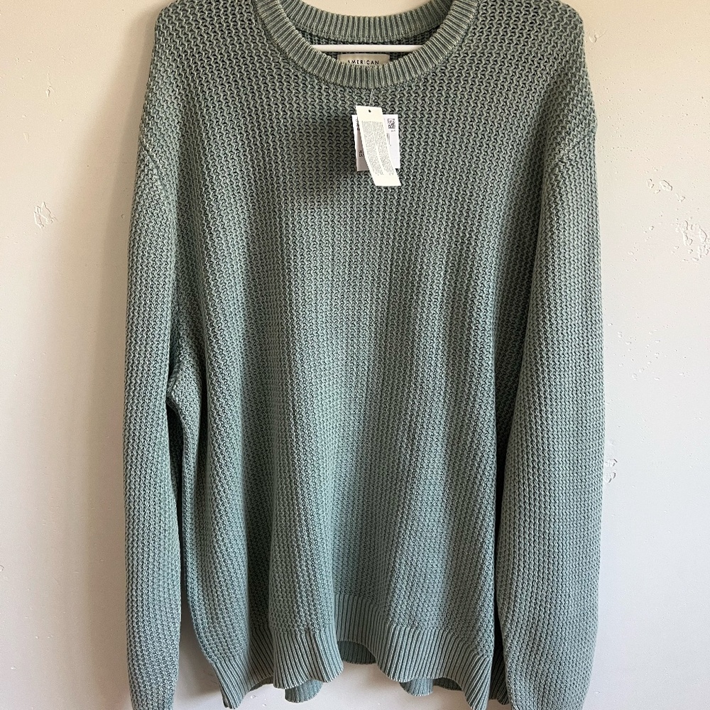 American Eagle Outfitters Waffle Knit Crewneck Sweater XL NWT